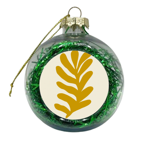 Abstract Seagrass - Ochre #1 #wall #art - xmas bauble by Anita Bella Jantz