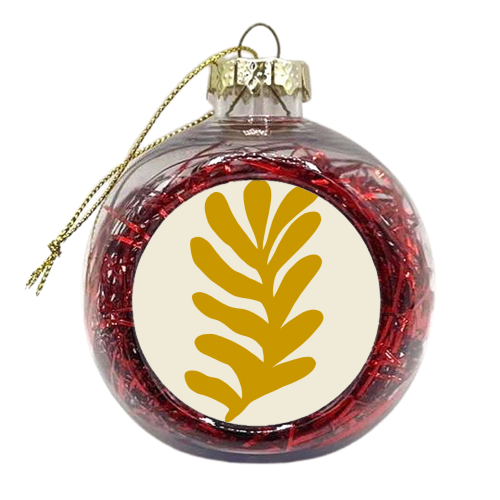 Abstract Seagrass - Ochre #1 #wall #art - xmas bauble by Anita Bella Jantz