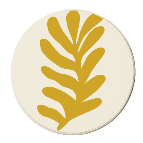 Abstract Seagrass - Ochre #1 #wall #art - personalised beer coaster by Anita Bella Jantz