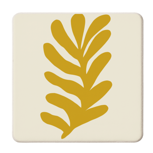 Abstract Seagrass - Ochre #1 #wall #art - personalised beer coaster by Anita Bella Jantz