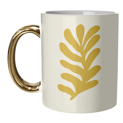 Abstract Seagrass - Ochre #1 #wall #art - unique mug by Anita Bella Jantz