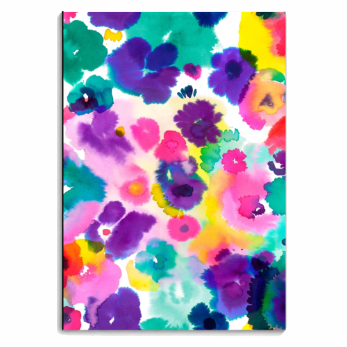 Abstract Watercolor Flowers - personalised A4, A5, A6 notebook by Ninola Design