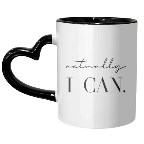 Actually I Can - unique mug by Toni Scott