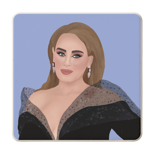 Adele at the Brits - personalised beer coaster by Rock and Rose Creative