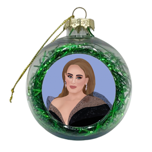 Adele at the Brits - xmas bauble by Rock and Rose Creative
