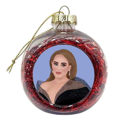Adele at the Brits - xmas bauble by Rock and Rose Creative