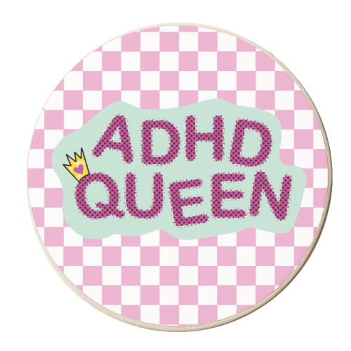 ADHD QUEEN - personalised beer coaster by Mad Philomena