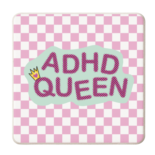 ADHD QUEEN - personalised beer coaster by Mad Philomena