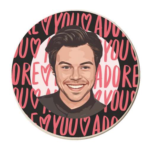 ADORE YOU HARRY - personalised beer coaster by DOLLY WOLFE