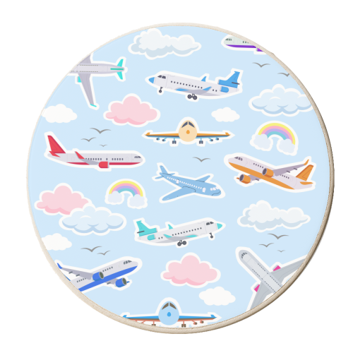 Aeroplane Stickers - personalised beer coaster by Lilly Rose
