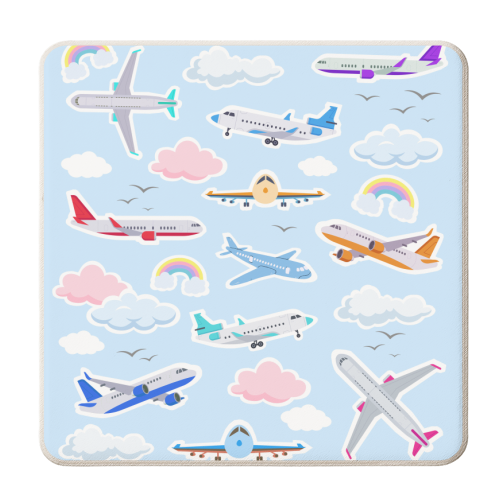 Aeroplane Stickers - personalised beer coaster by Lilly Rose