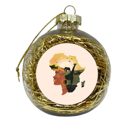Africa Love - xmas bauble by Uma Prabhakar Gokhale