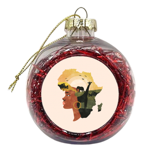 Africa Love - xmas bauble by Uma Prabhakar Gokhale
