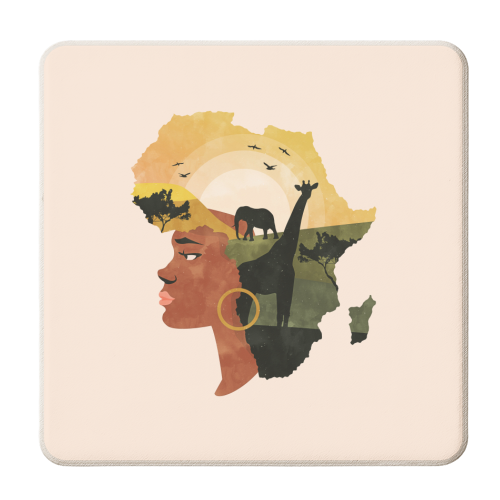 Africa Love - personalised beer coaster by Uma Prabhakar Gokhale