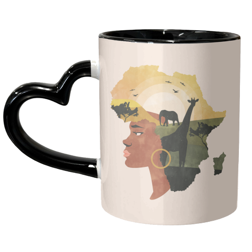 Africa Love - unique mug by Uma Prabhakar Gokhale