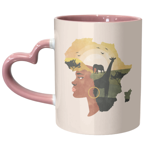 Africa Love - unique mug by Uma Prabhakar Gokhale