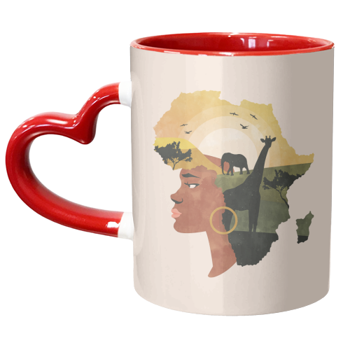 Africa Love - unique mug by Uma Prabhakar Gokhale