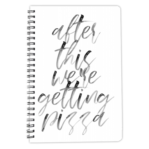 After This We're Getting Pizza Watercolor Script - personalised A4, A5, A6 notebook by Toni Scott