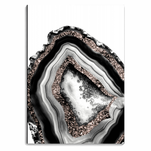 Agate Rose Gold Glitter Glam #4 #gem #decor #art - personalised A4, A5, A6 notebook by Anita Bella Jantz