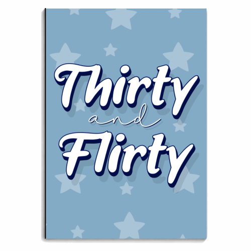 Age Thirty and flirty print - personalised A4, A5, A6 notebook by The Girl Next Draw