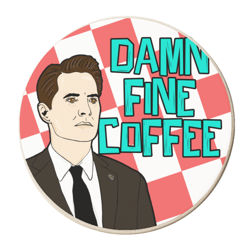 Agent Cooper - personalised beer coaster by Bite Your Granny