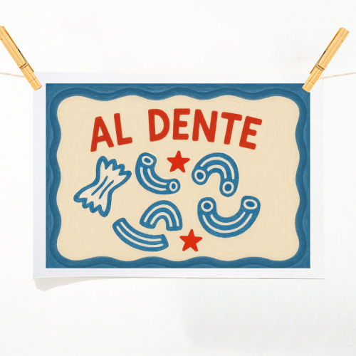 Al Dente - A1 - A4 art print by Ms Doodle