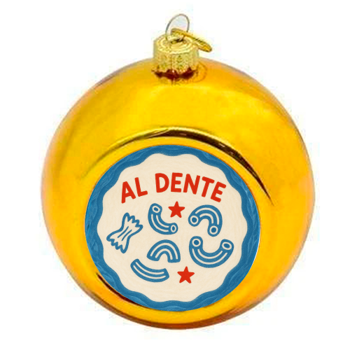 Al Dente - colourful christmas bauble by Ms Doodle