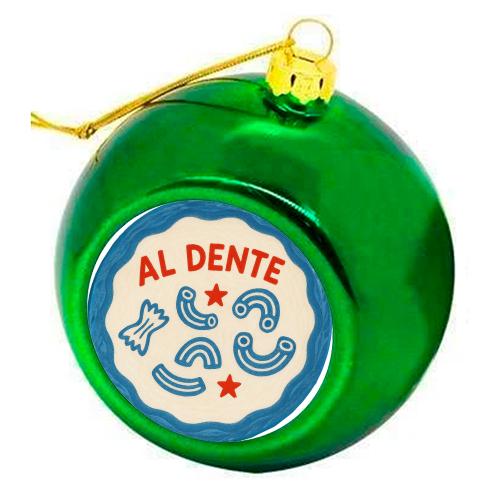 Al Dente - colourful christmas bauble by Ms Doodle