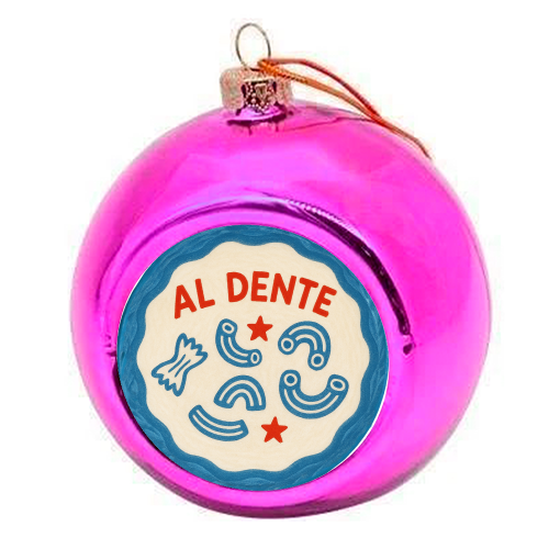 Al Dente - colourful christmas bauble by Ms Doodle