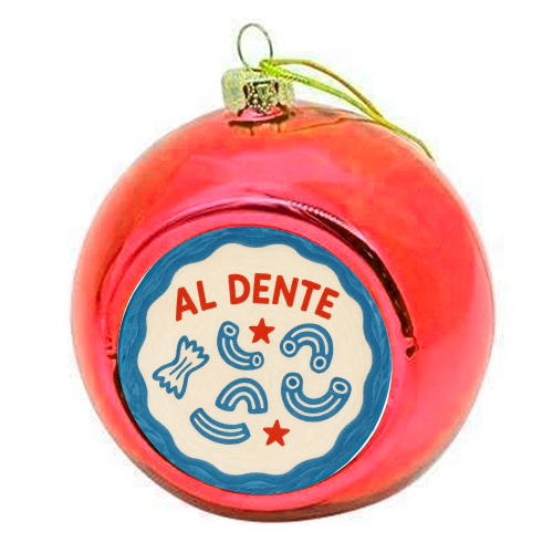 Al Dente - colourful christmas bauble by Ms Doodle
