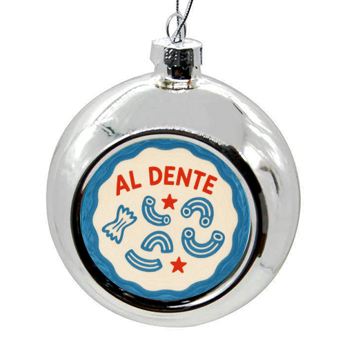 Al Dente - colourful christmas bauble by Ms Doodle
