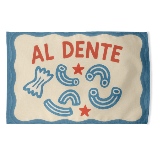 Al Dente - funny tea towel by Ms Doodle