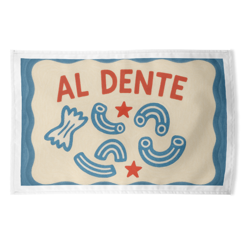 Al Dente - funny tea towel by Ms Doodle