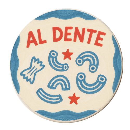 Al Dente - personalised beer coaster by Ms Doodle