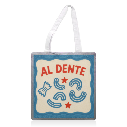 Al Dente - printed canvas tote bag by Ms Doodle
