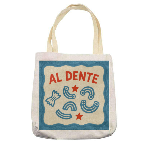 Al Dente - printed canvas tote bag by Ms Doodle