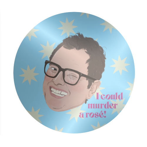 Alan Carr Cheeky - Circle Sticker by The Queer Store