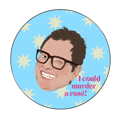 Alan Carr Cheeky - Circle Sticker by The Queer Store