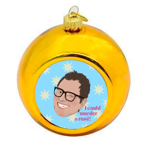 Alan Carr Cheeky - colourful christmas bauble by The Queer Store
