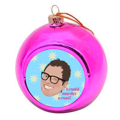 Alan Carr Cheeky - colourful christmas bauble by The Queer Store