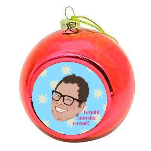 Alan Carr Cheeky - colourful christmas bauble by The Queer Store