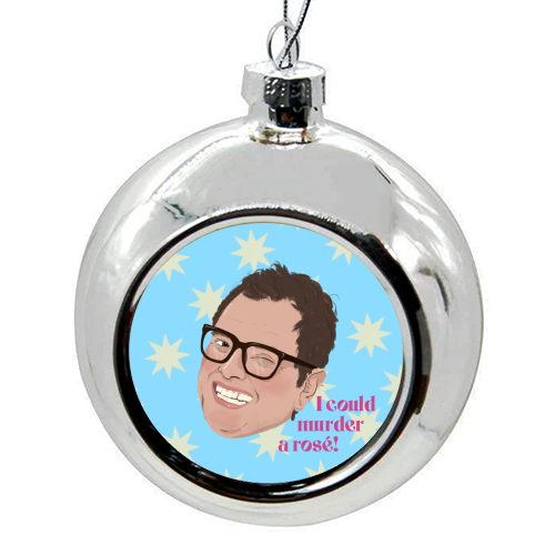 Alan Carr Cheeky - colourful christmas bauble by The Queer Store