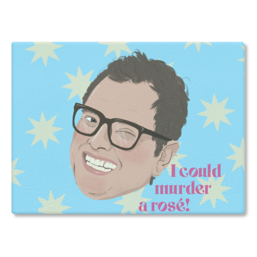 Alan Carr Cheeky - glass chopping board by The Queer Store