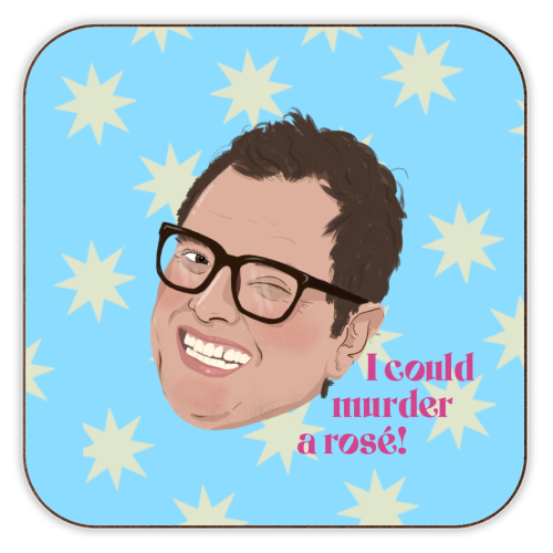 Alan Carr Cheeky - personalised beer coaster by The Queer Store