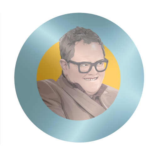 Alan Carr - Circle Sticker by Pink and Pip