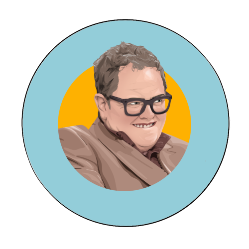 Alan Carr - Circle Sticker by Pink and Pip