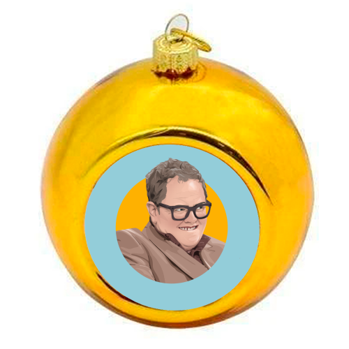 Alan Carr - colourful christmas bauble by Pink and Pip