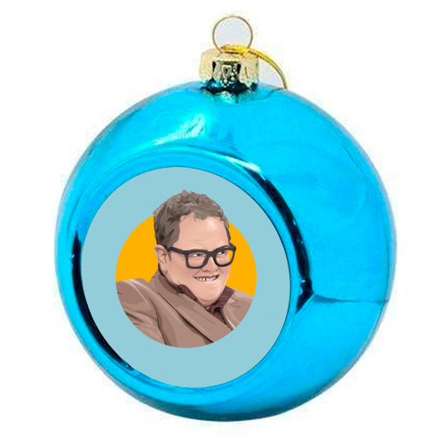 Alan Carr - colourful christmas bauble by Pink and Pip