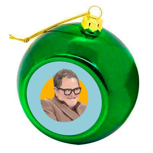 Alan Carr - colourful christmas bauble by Pink and Pip