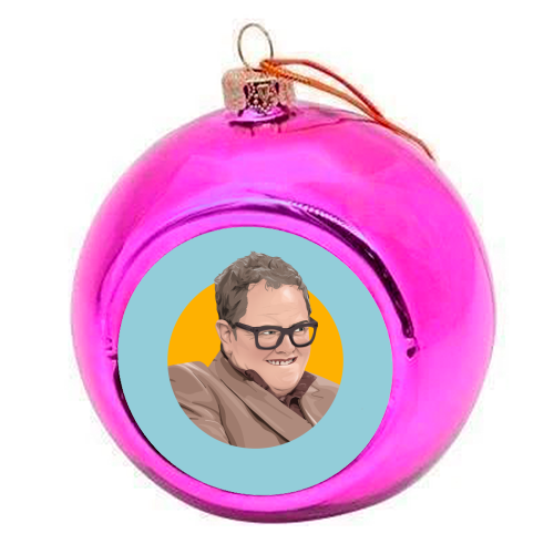 Alan Carr - colourful christmas bauble by Pink and Pip
